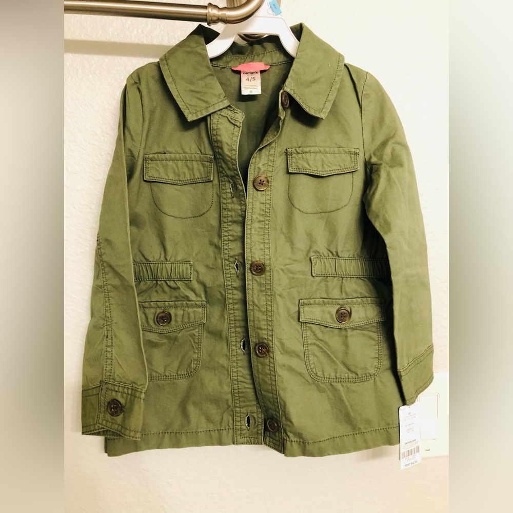 COPY - CARTERS  Green Army utility jacket. Sz. 4/5 * NWT*